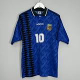 Shop 1994 ARGENTINA MARADONA #10 AWAY SHIRT (L) ADIDAS, classic football shirts, vintage football shirts & retro soccer jerseys at Cult Kits