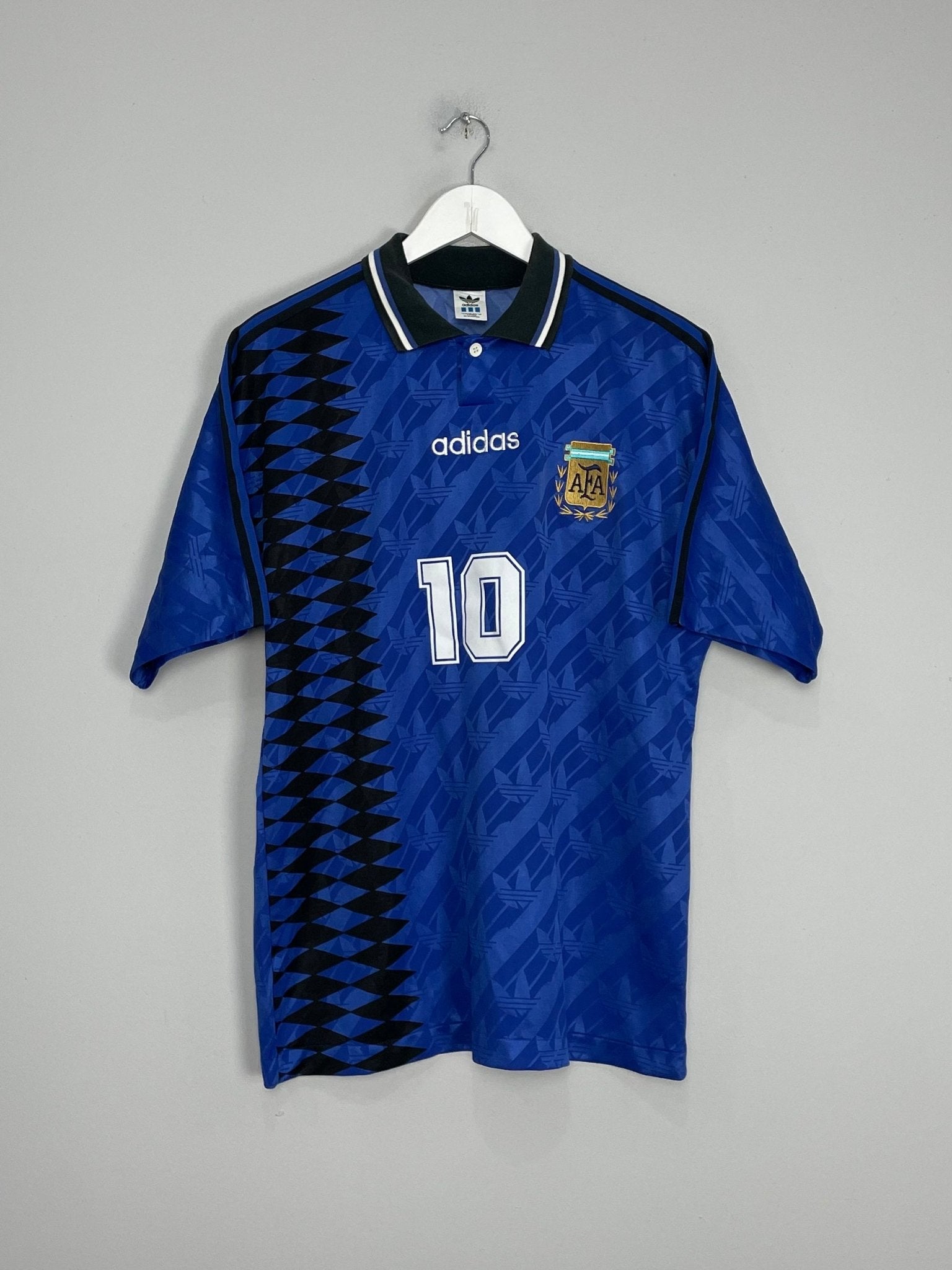Shop 1994 ARGENTINA MARADONA #10 AWAY SHIRT (L) ADIDAS, classic football shirts, vintage football shirts & retro soccer jerseys at Cult Kits