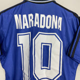 Shop 1994 ARGENTINA MARADONA #10 AWAY SHIRT (M) ADIDAS, classic football shirts, vintage football shirts & retro soccer jerseys at Cult Kits