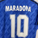 Shop 1994 ARGENTINA MARADONA #10 AWAY SHIRT (M) ADIDAS, classic football shirts, vintage football shirts & retro soccer jerseys at Cult Kits