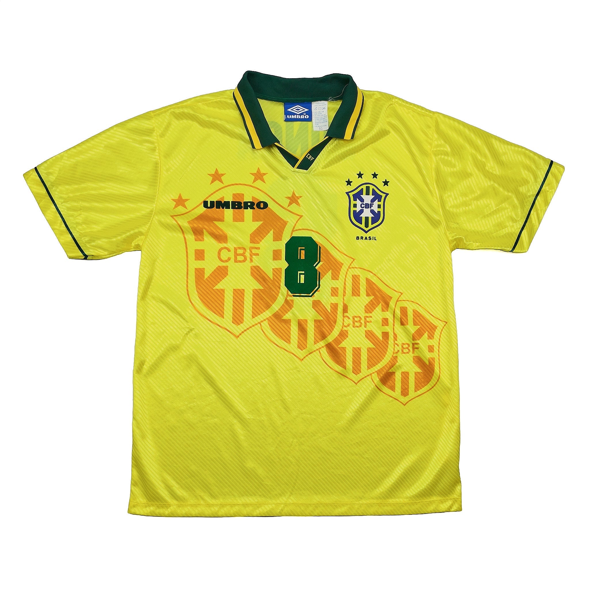 1994 Brazil Dunga #8 Home Shirt (XL) Umbro – Cult Kits