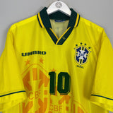 Shop 1994 BRAZIL RIVALDO #10 HOME SHIRT (XL) UMBRO, classic football shirts, vintage football shirts & retro soccer jerseys at Cult Kits
