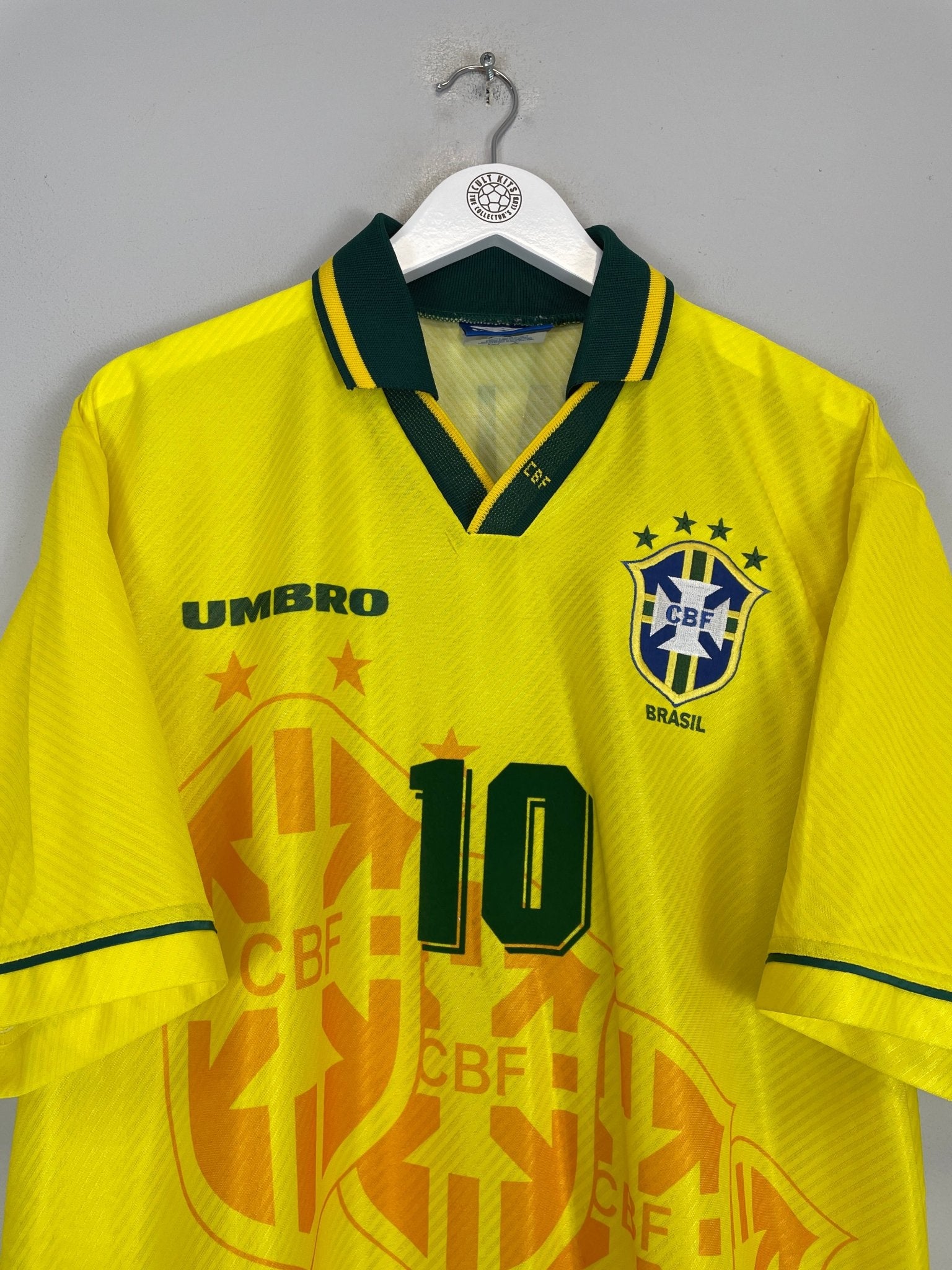 Shop 1994 BRAZIL RIVALDO #10 HOME SHIRT (XL) UMBRO, classic football shirts, vintage football shirts & retro soccer jerseys at Cult Kits
