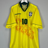 Shop 1994 BRAZIL RIVALDO #10 HOME SHIRT (XL) UMBRO, classic football shirts, vintage football shirts & retro soccer jerseys at Cult Kits