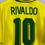 Shop 1994 BRAZIL RIVALDO #10 HOME SHIRT (XL) UMBRO, classic football shirts, vintage football shirts & retro soccer jerseys at Cult Kits