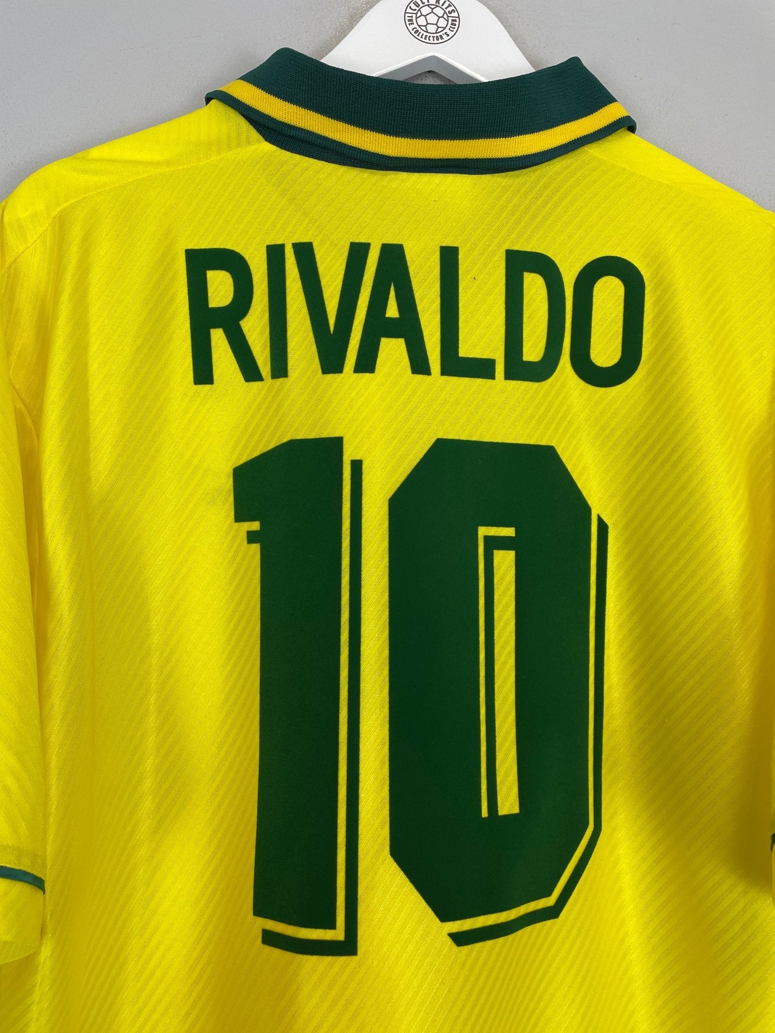 Shop 1994 BRAZIL RIVALDO #10 HOME SHIRT (XL) UMBRO, classic football shirts, vintage football shirts & retro soccer jerseys at Cult Kits