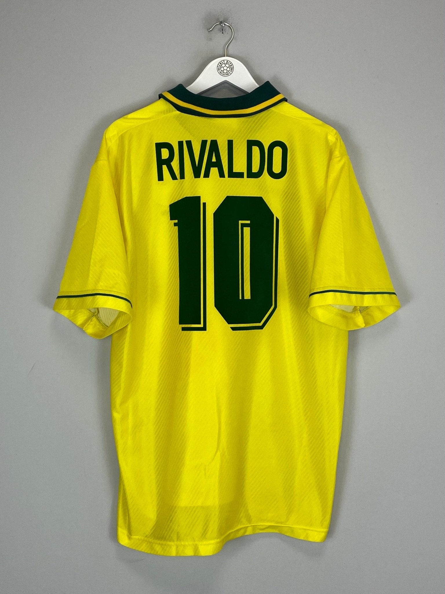 Shop 1994 BRAZIL RIVALDO #10 HOME SHIRT (XL) UMBRO, classic football shirts, vintage football shirts & retro soccer jerseys at Cult Kits