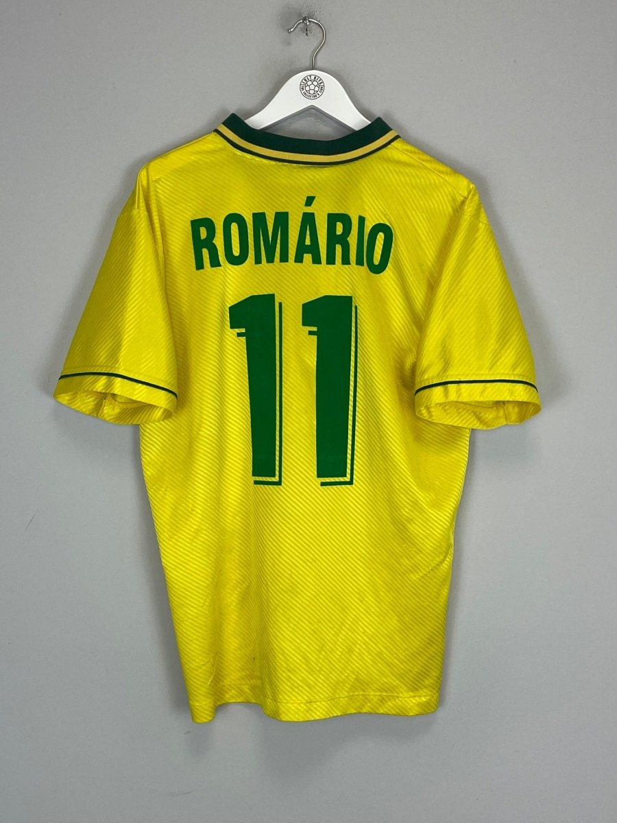 1994 BRAZIL ROMARIO 11 HOME SHIRT (L) UMBRO - Cult Kits - Large - Buy Vintage Football Shirts, Authentic Retro Football Shirts For Sale, Classic Football Shirts & Soccer Jersey