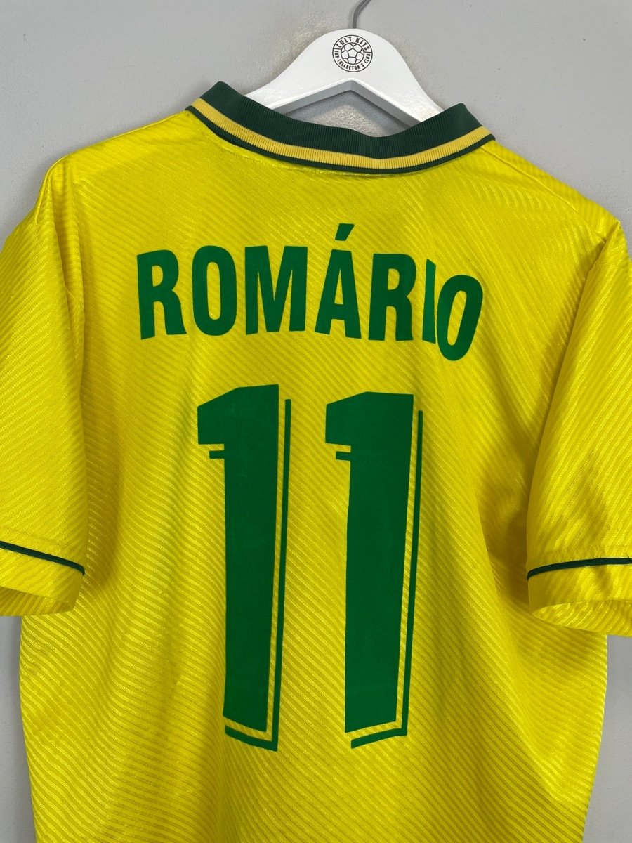 1994 BRAZIL ROMARIO 11 HOME SHIRT (L) UMBRO - Cult Kits - Large - Buy Vintage Football Shirts, Authentic Retro Football Shirts For Sale, Classic Football Shirts & Soccer Jersey