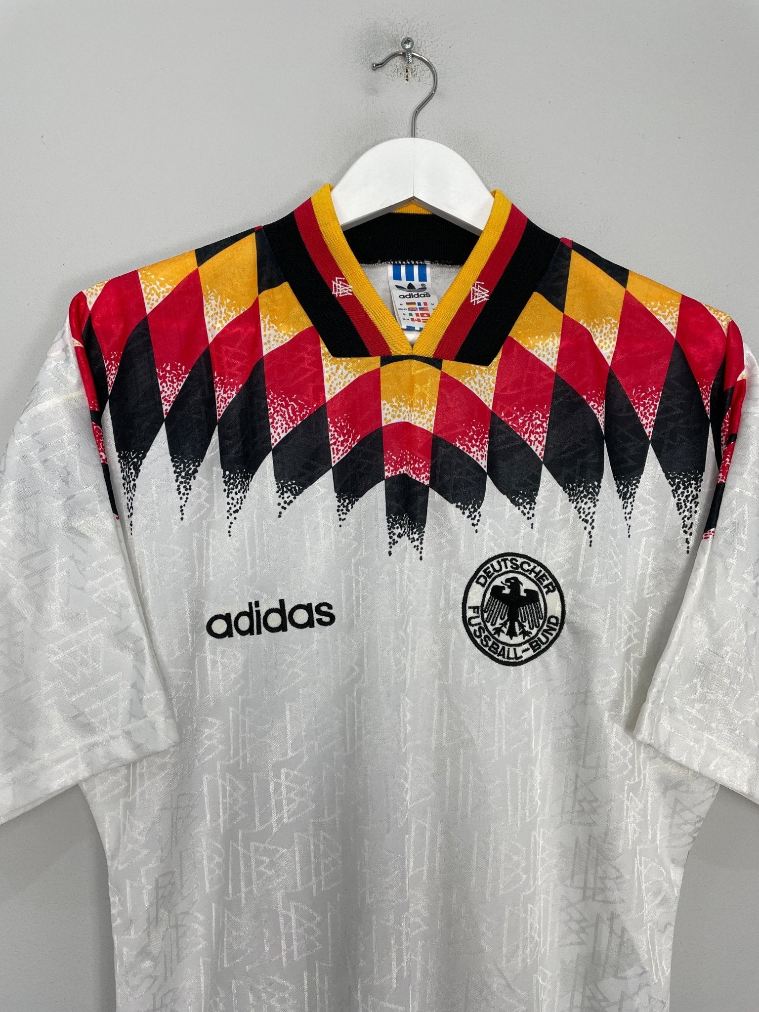 Shop 1994 GERMANY HOME SHIRT (M) ADIDAS, classic football shirts, vintage football shirts & retro soccer jerseys at Cult Kits