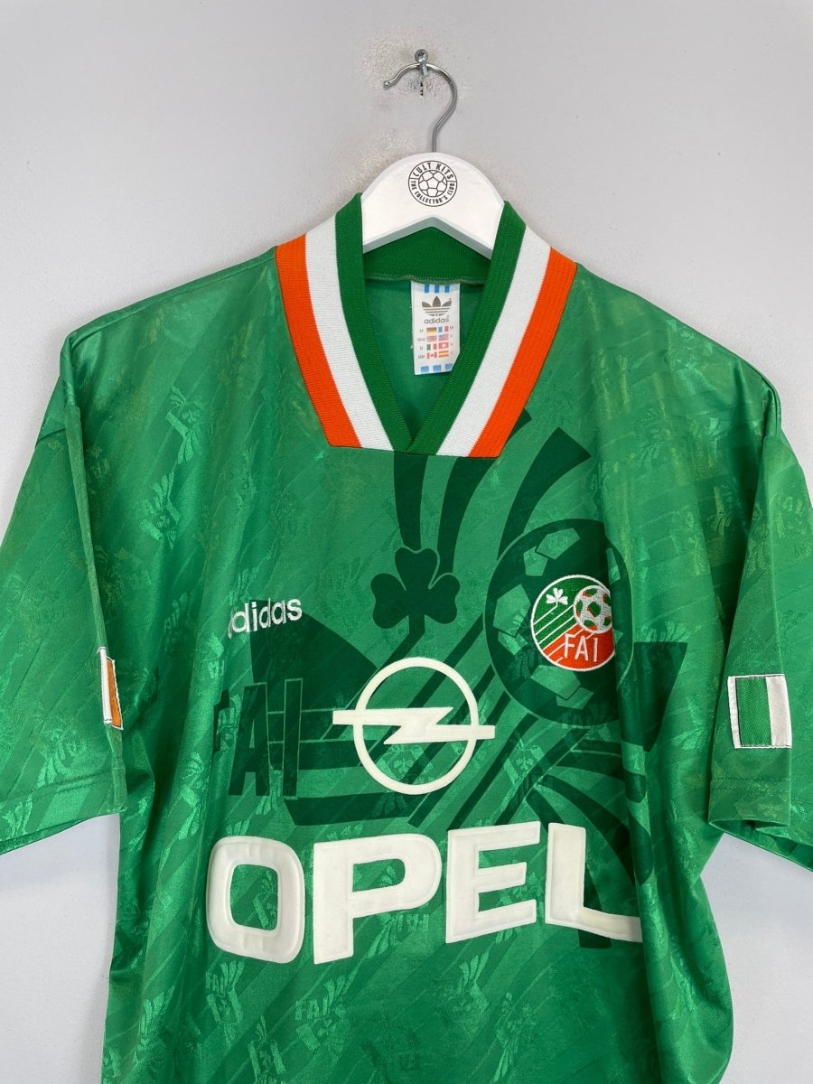1994 IRELAND HOME SHIRT (M) ADIDAS - Cult Kits - Medium - Buy Vintage Football Shirts, Authentic Retro Football Shirts For Sale, Classic Football Shirts & Soccer Jersey