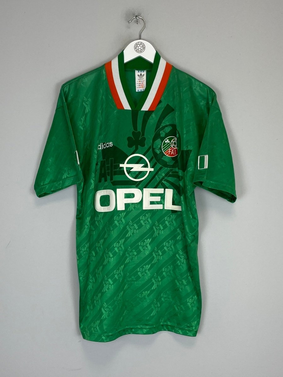 1994 IRELAND HOME SHIRT (M) ADIDAS - Cult Kits - Medium - Buy Vintage Football Shirts, Authentic Retro Football Shirts For Sale, Classic Football Shirts & Soccer Jersey
