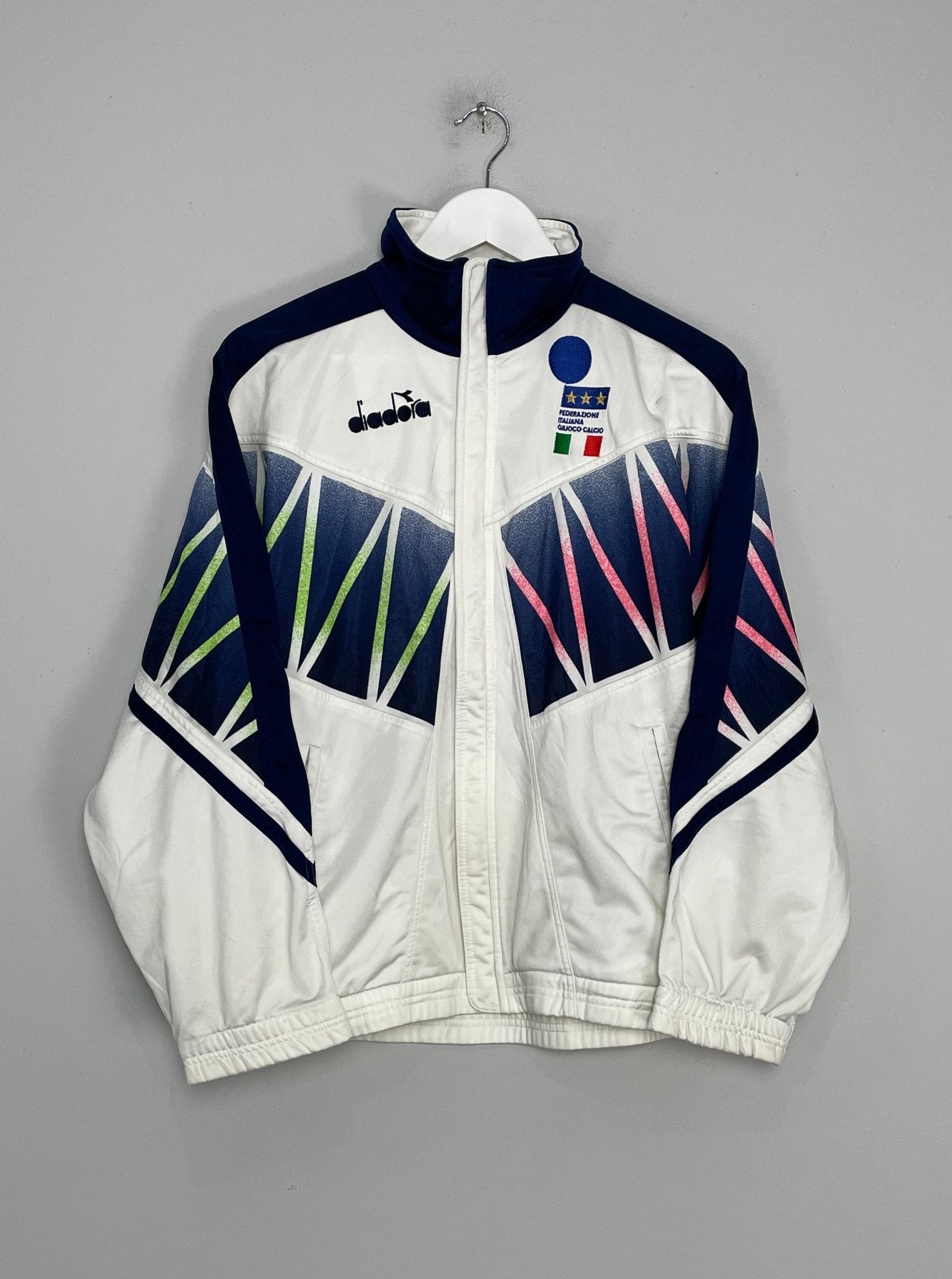 Shop 1994 ITALY TRACK JACKET (M) DIADORA, classic football shirts, vintage football shirts & retro soccer jerseys at Cult Kits