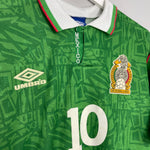Shop 1994 MEXICO #10 HOME SHIRT (XL) UMBRO, classic football shirts, vintage football shirts & retro soccer jerseys at Cult Kits