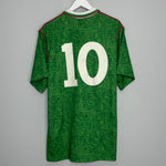 Shop 1994 MEXICO #10 HOME SHIRT (XL) UMBRO, classic football shirts, vintage football shirts & retro soccer jerseys at Cult Kits