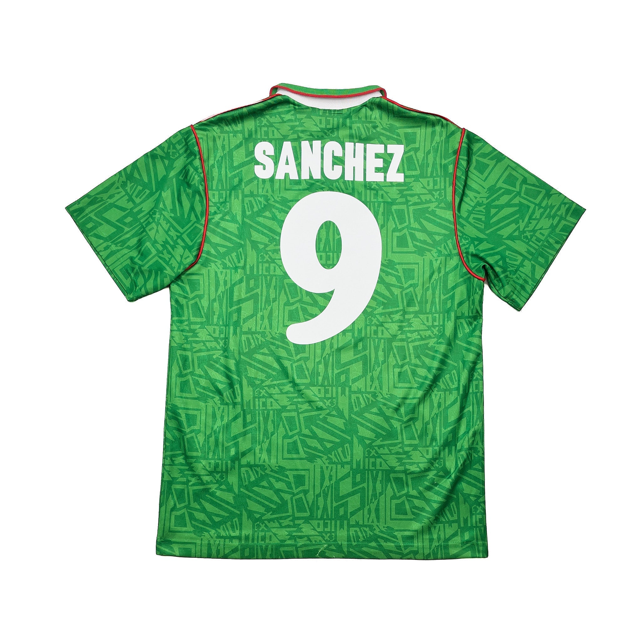 Buy 1994 Mexico Sanchez 9 Home Shirt (M) Umbro ~ Free worldwide shipping ~ Authentic Vintage Football Shirts from Cult Kits