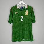 Shop 1994 MEXICO SUAREZ #4 HOME SHIRT (L) UMBRO, classic football shirts, vintage football shirts & retro soccer jerseys at Cult Kits