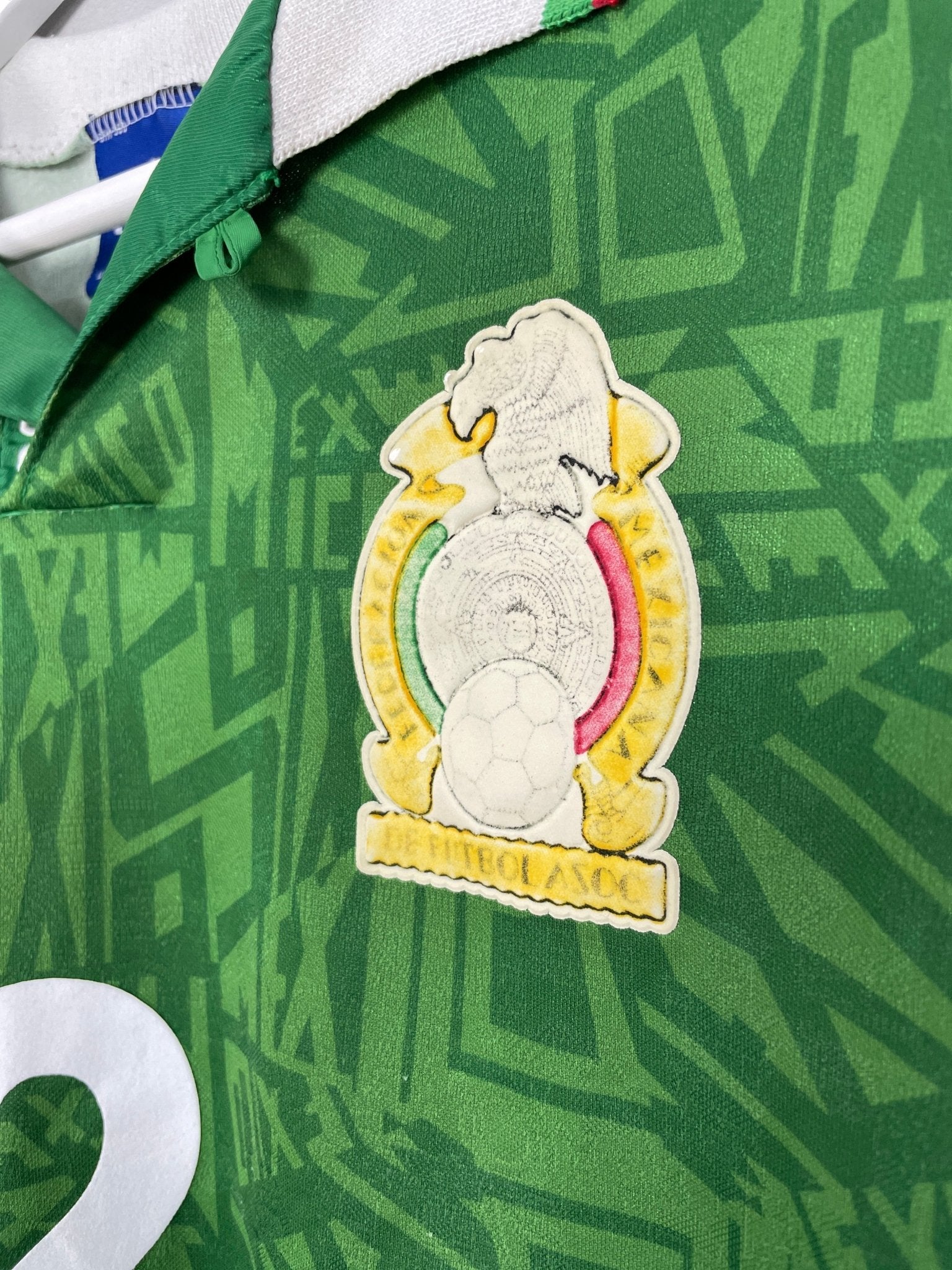 Shop 1994 MEXICO SUAREZ #4 HOME SHIRT (L) UMBRO, classic football shirts, vintage football shirts & retro soccer jerseys at Cult Kits