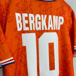 Shop 1994 NETHERLANDS BERGKAMP #10 HOME SHIRT (L) LOTTO, classic football shirts, vintage football shirts & retro soccer jerseys at Cult Kits