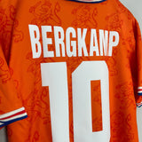 Shop 1994 NETHERLANDS BERGKAMP #10 HOME SHIRT (L) LOTTO, classic football shirts, vintage football shirts & retro soccer jerseys at Cult Kits