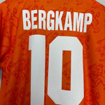 Shop 1994 NETHERLANDS BERGKAMP #10 HOME SHIRT (M) LOTTO, classic football shirts, vintage football shirts & retro soccer jerseys at Cult Kits