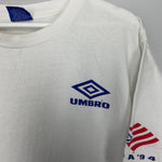 Shop 1994 USA WORLD CUP BRAZIL CHAMPIONS T-SHIRT (L) UMBRO, classic football shirts, vintage football shirts & retro soccer jerseys at Cult Kits