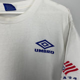 Shop 1994 USA WORLD CUP BRAZIL CHAMPIONS T-SHIRT (L) UMBRO, classic football shirts, vintage football shirts & retro soccer jerseys at Cult Kits
