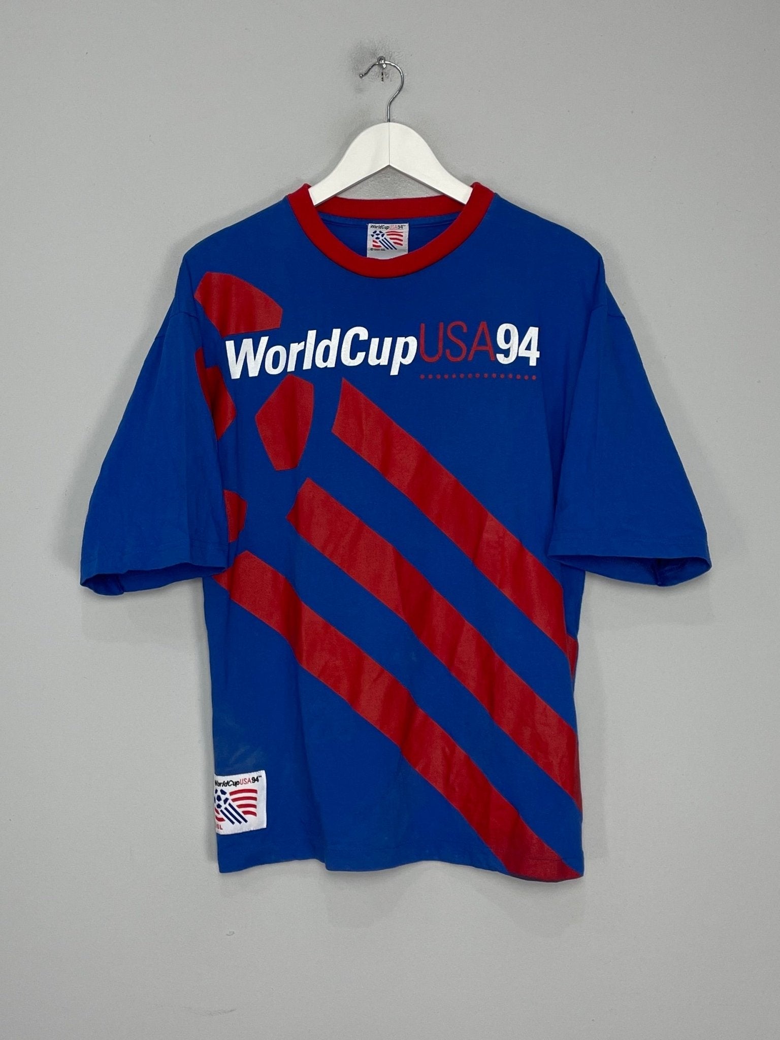 Shop 1994 USA WORLD CUP T-SHIRT (M) OM, classic football shirts, vintage football shirts & retro soccer jerseys at Cult Kits