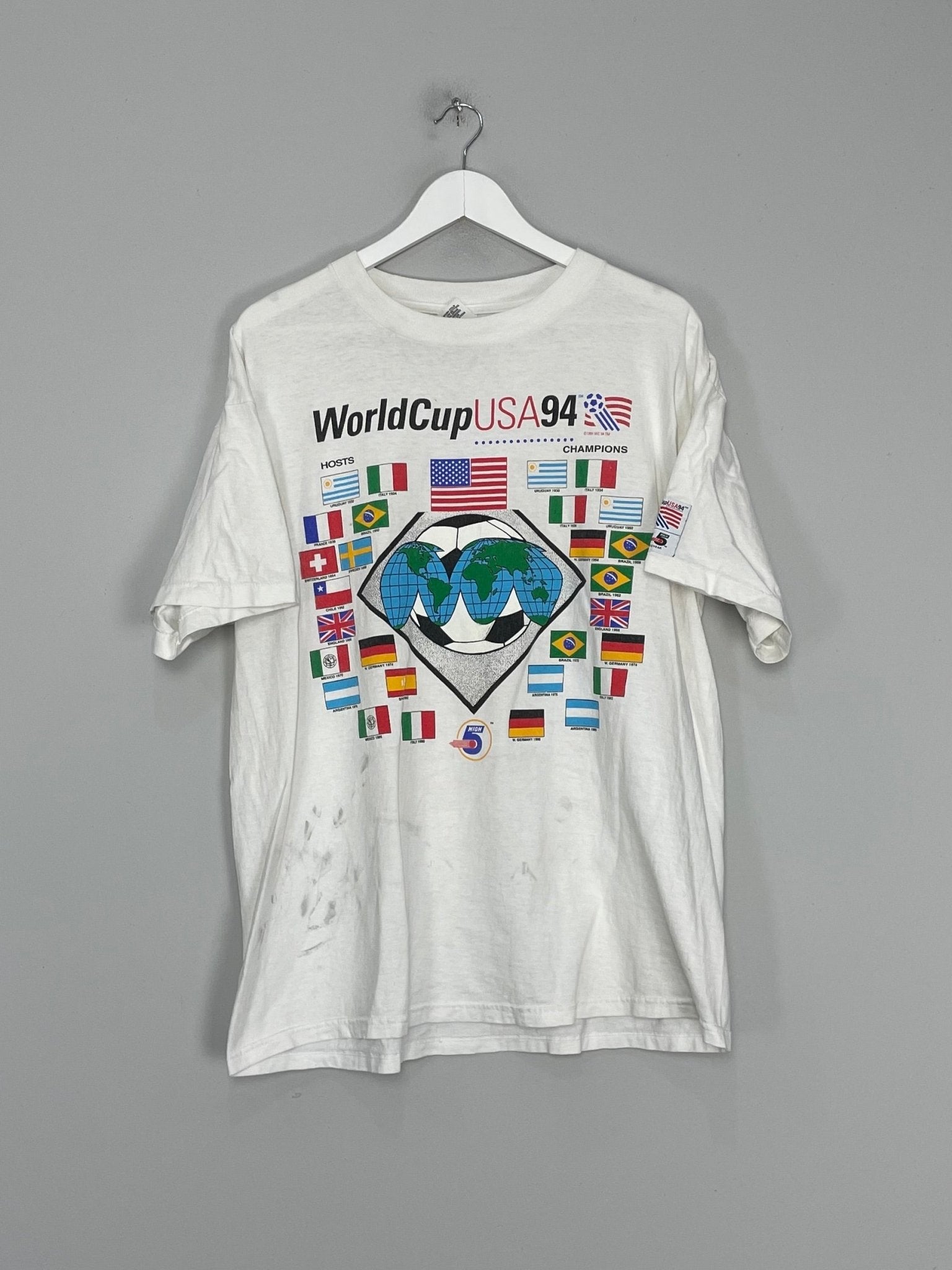 Shop 1994 USA WORLD CUP T-SHIRT (XL) OM, classic football shirts, vintage football shirts & retro soccer jerseys at Cult Kits