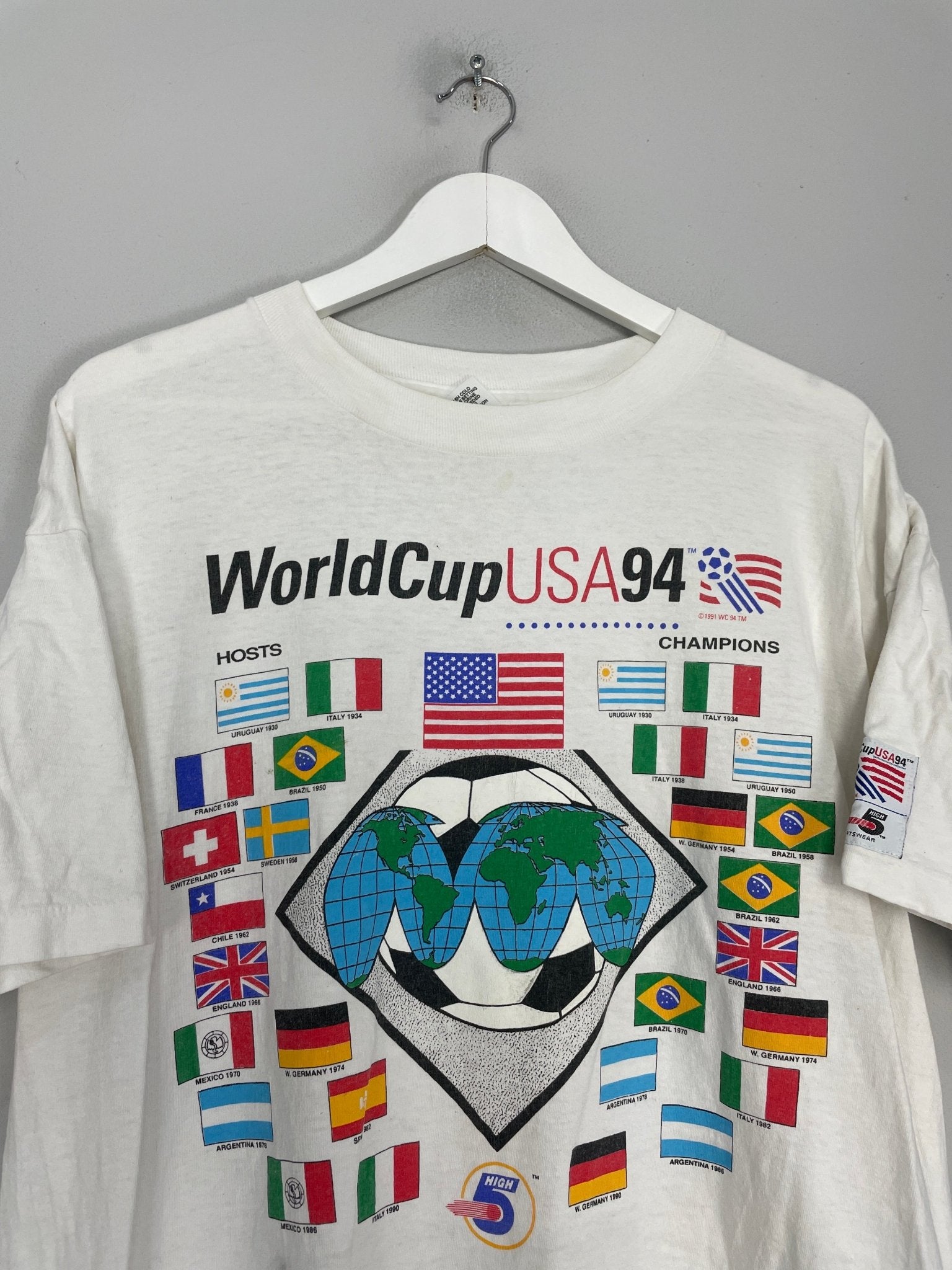 Shop 1994 USA WORLD CUP T-SHIRT (XL) OM, classic football shirts, vintage football shirts & retro soccer jerseys at Cult Kits