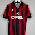 1994/95 AC MILAN 7 HOME SHIRT (M) LOTTO - Cult Kits - Medium - Buy Vintage Football Shirts, Authentic Retro Football Shirts For Sale, Classic Football Shirts & Soccer Jersey