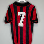 1994/95 AC MILAN 7 HOME SHIRT (M) LOTTO - Cult Kits - Medium - Buy Vintage Football Shirts, Authentic Retro Football Shirts For Sale, Classic Football Shirts & Soccer Jersey