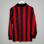 Shop 1994/95 AC MILAN L/S HOME SHIRT (M) LOTTO, classic football shirts, vintage football shirts & retro soccer jerseys at Cult Kits