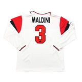 Buy 1994/95 AC MILAN MALDINI 3 C/L L/S AWAY SHIRT (XL) LOTTO ~ Free worldwide shipping available ~ Authentic Vintage Football Shirts from Cult Kits