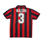 Buy 1994/95 AC Milan Maldini 3 Home Shirt (L) Lotto ~ Free worldwide shipping available ~ Authentic Vintage Football Shirts from Cult Kits
