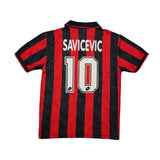 Buy 1994/95 AC Milan Savicevic 10 Home Shirt (M) Lotto ~ Free worldwide shipping ~ Authentic Vintage Football Shirts from Cult Kits