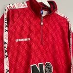Shop 1994/95 AJAX 1/4 ZIP JACKET (XXL) UMBRO, classic football shirts, vintage football shirts & retro soccer jerseys at Cult Kits