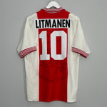 Shop 1994/95 AJAX LITMANEN #10 HOME SHIRT (L) UMBRO, classic football shirts, vintage football shirts & retro soccer jerseys at Cult Kits