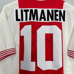 Shop 1994/95 AJAX LITMANEN #10 HOME SHIRT (L) UMBRO, classic football shirts, vintage football shirts & retro soccer jerseys at Cult Kits