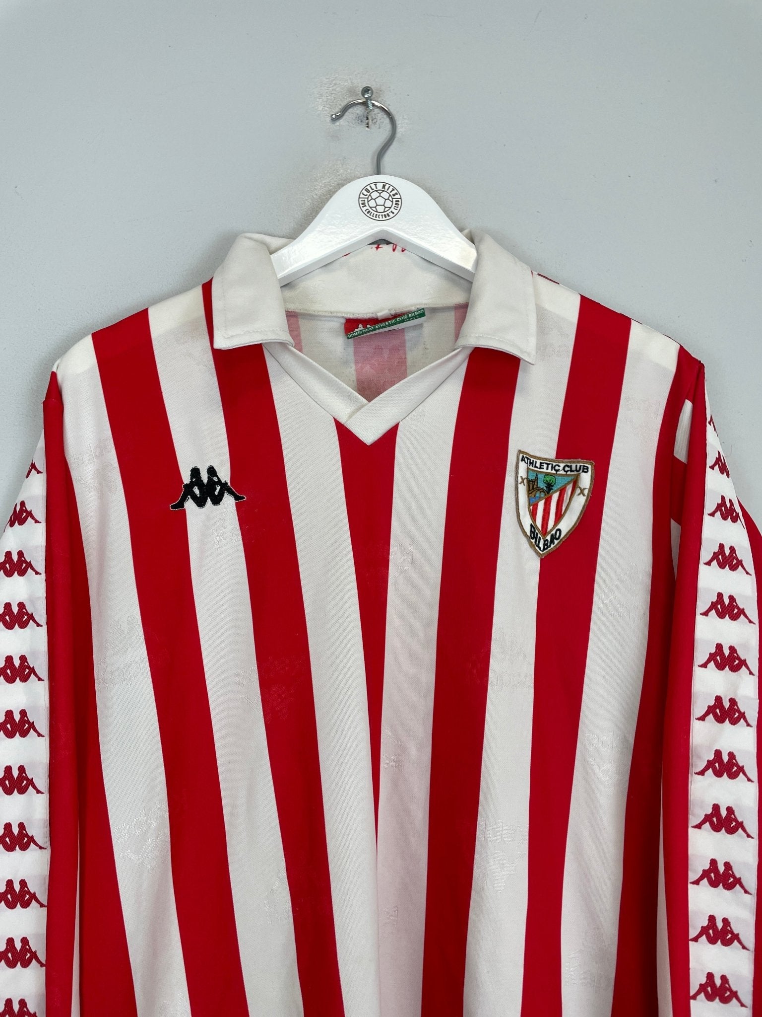 Shop 1994/95 ATHLETIC BILBAO L/S HOME SHIRT (M) KAPPA, classic football shirts, vintage football shirts & retro soccer jerseys at Cult Kits