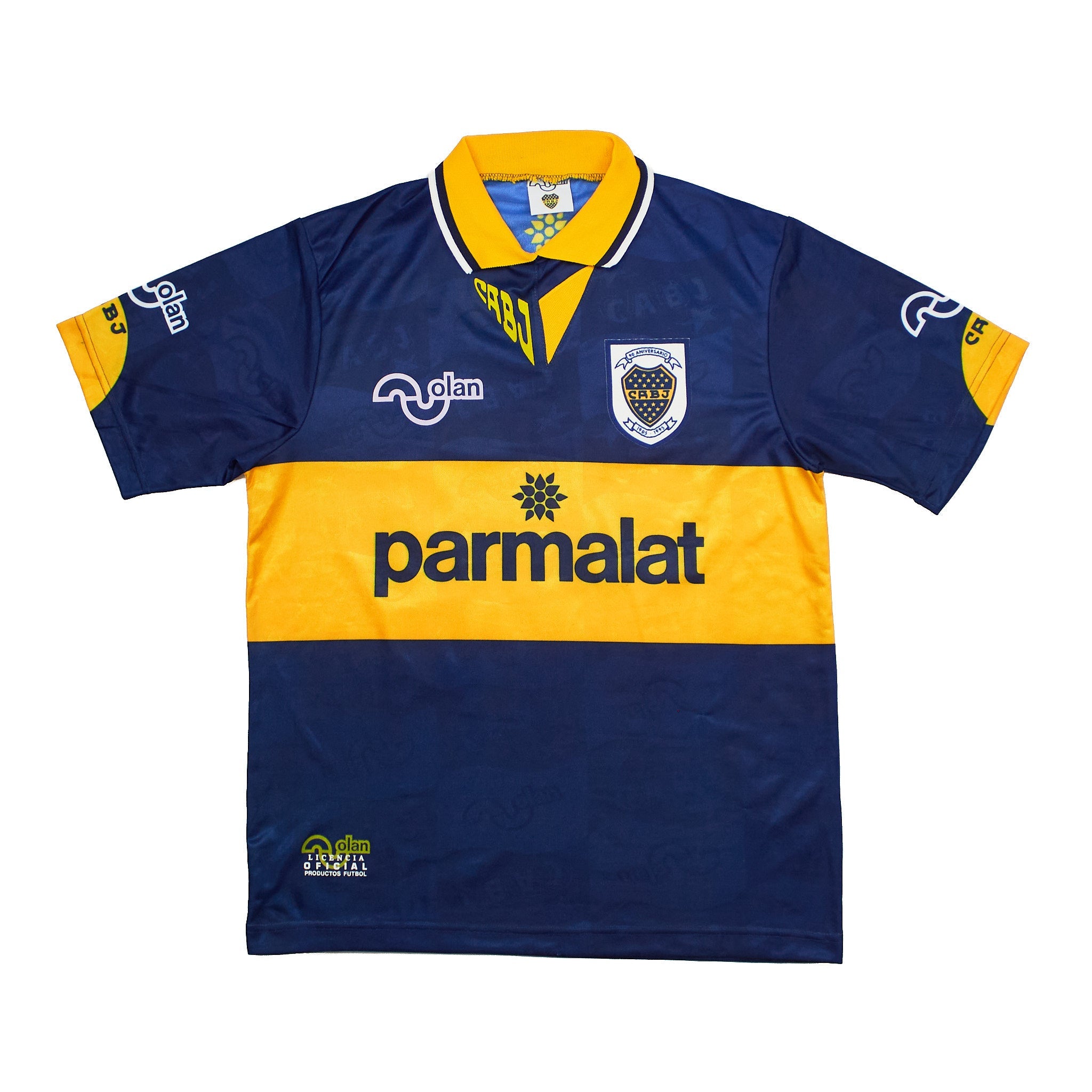 Buy 1994/95 Boca Juniors Maradona 10 Home Shirt (M) Olan ~ Free worldwide shipping ~ Authentic Vintage Football Shirts from Cult Kits