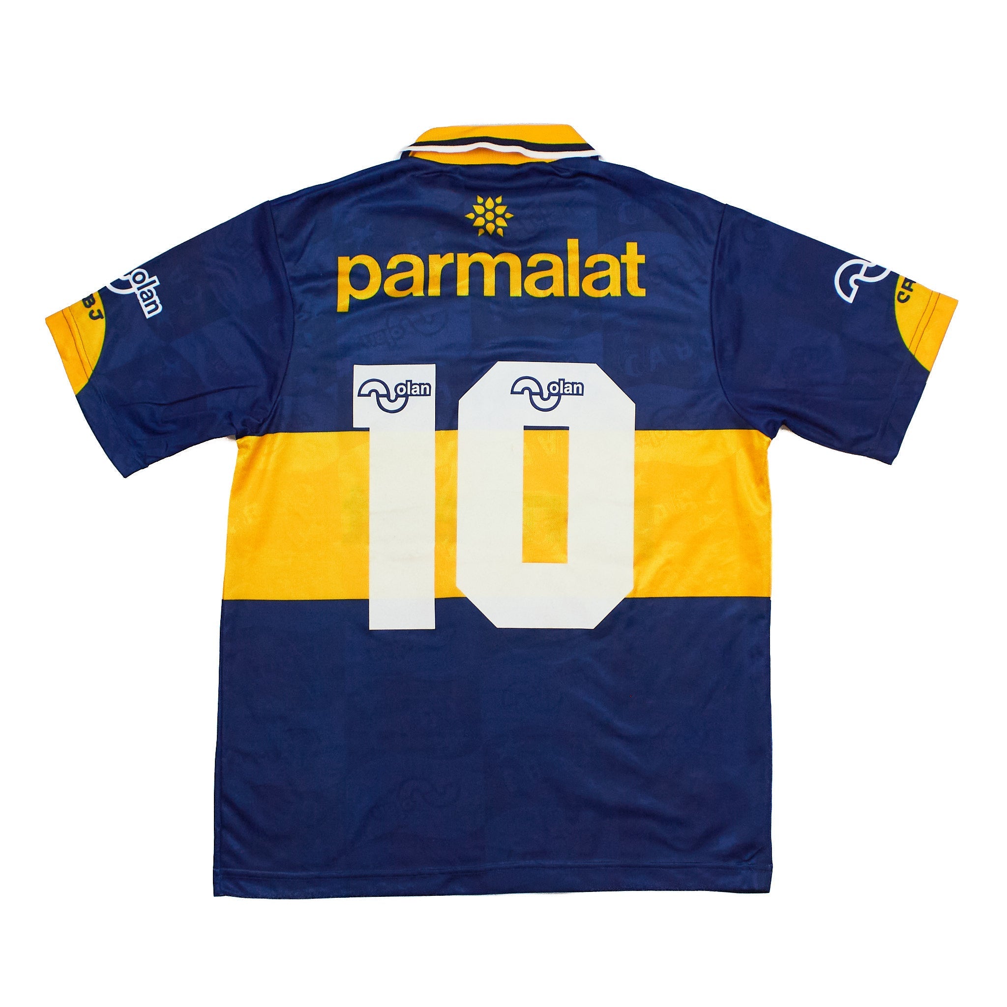 Buy 1994/95 Boca Juniors Maradona 10 Home Shirt (M) Olan ~ Free worldwide shipping ~ Authentic Vintage Football Shirts from Cult Kits