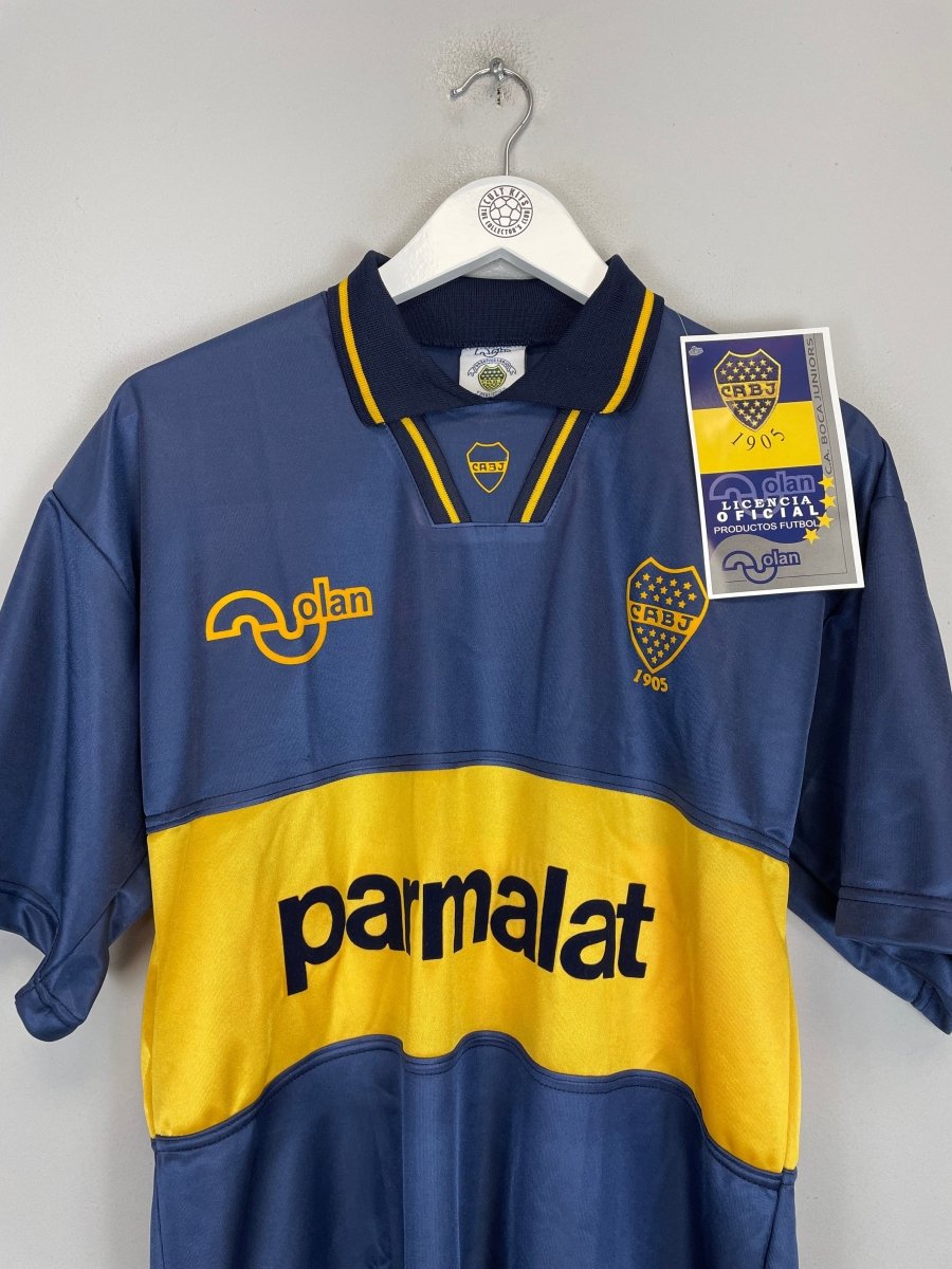1994/95 Boca Juniors (Maradona) 10 *Reissue* BNWT Home (Multiple Sizes) Olan - Cult Kits - Medium - Buy Vintage Football Shirts, Authentic Retro Football Shirts For Sale, Classic Football Shirts & Soccer Jersey
