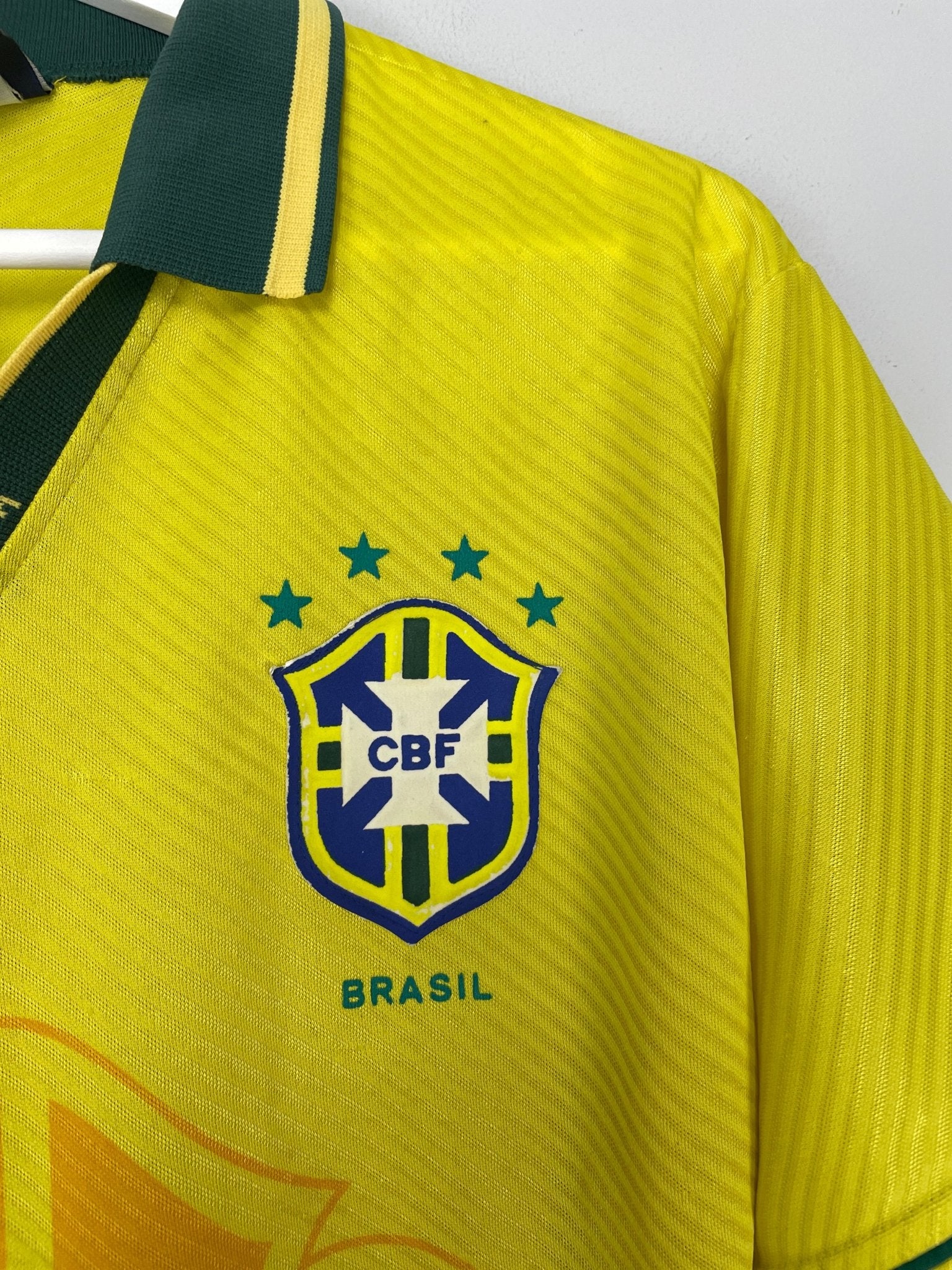 Shop 1994/95 BRAZIL HOME SHIRT (L) UMBRO, classic football shirts, vintage football shirts & retro soccer jerseys at Cult Kits