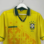 Shop 1994/95 BRAZIL HOME SHIRT (L) UMBRO, classic football shirts, vintage football shirts & retro soccer jerseys at Cult Kits