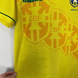 Shop 1994/95 BRAZIL HOME SHIRT (L) UMBRO, classic football shirts, vintage football shirts & retro soccer jerseys at Cult Kits