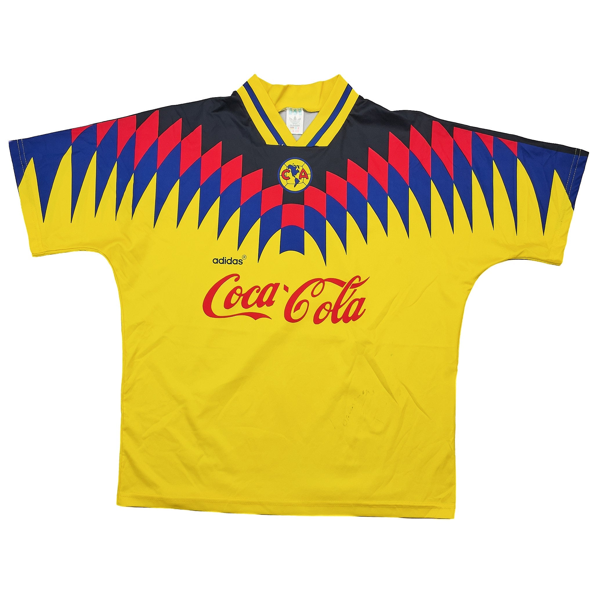 Buy 1994/95 Club America *Signed* Home Shirt (L) Adidas ~ Free worldwide shipping available ~ Authentic Vintage Football Shirts from Cult Kits