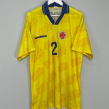 Shop 1994/95 COLOMBIA ESCOBAR #2 HOME SHIRT (XL) UMBRO, classic football shirts, vintage football shirts & retro soccer jerseys at Cult Kits
