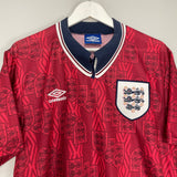 Shop 1994/95 ENGLAND AWAY SHIRT (L) UMBRO, classic football shirts, vintage football shirts & retro soccer jerseys at Cult Kits