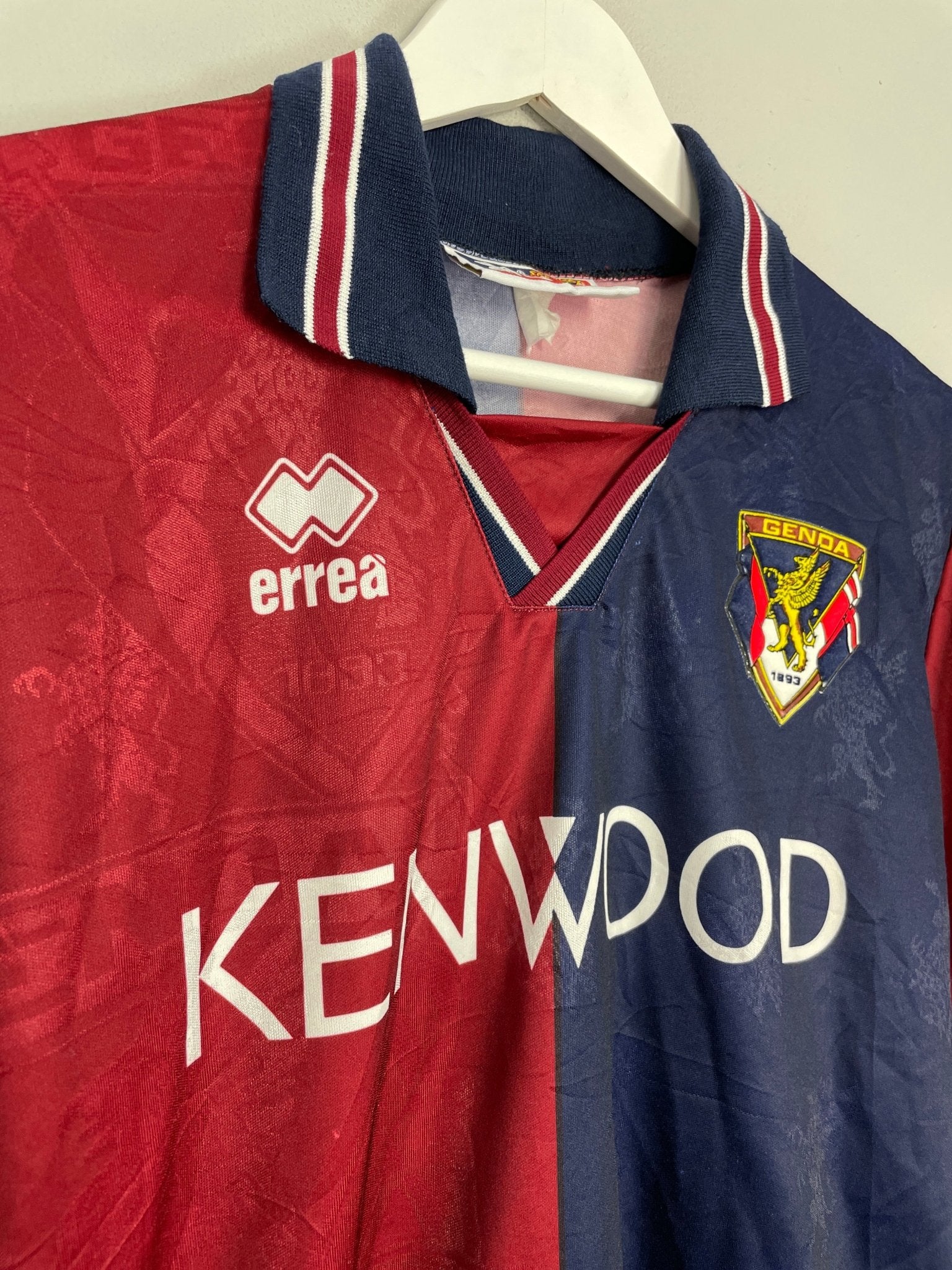 Shop 1994/95 GENOA HOME SHIRT (M) ERREA, classic football shirts, vintage football shirts & retro soccer jerseys at Cult Kits